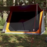 vidaXL Tente de camping 2 personnes gris et orange imperméable