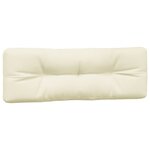 vidaXL Coussins de palette lot de 2 crème tissu