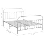 vidaXL Cadre de lit sans matelas blanc métal 120x200 cm
