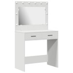 vidaXL Coiffeuse Blanc 78.5 x 41 x 135 cm Bois d'ingénierie