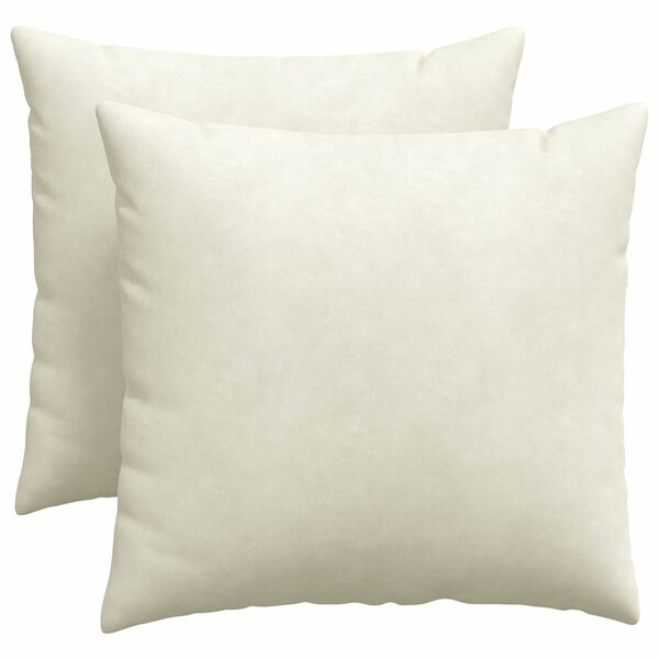 vidaXL Coussins de canapé 2 Pièces Crème 50 x 50 cm