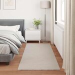 vidaXL Tapis en Fourrure Synthétique de Lapin Olite Beige 100 x 200 cm