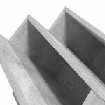 vidaXL Étagère à magazines avec étagère Gris Béton 65 x 53 x 28 5 cm