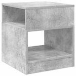 vidaXL Table d'appoint Gris béton 40 5 x 40 x 45 cm Bois d'ingénierie
