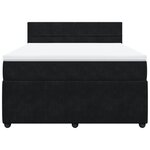 vidaXL Sommier à lattes de lit avec matelas Noir 140x190 cm Velours