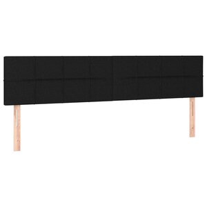 vidaXL Têtes de lit 2 Pièces Noir 80x5x78/88 cm Tissu