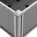 vidaXL Jardinière avec pieds gris clair 120x40x42 cm PP