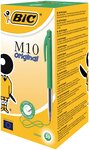 Stylo bille M10 CLIC Medium Pte Moy. 1 mm Encre Verte BIC