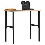 vidaXL Cadres d'établi réglables 2 Pièces Métal 55x(69-95 5) cm Noir