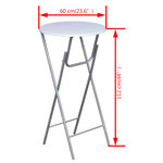 vidaXL Table de bar 4 Pièces avec dessus de table en MDF Blanc