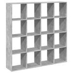 vidaXL Bibliothèque gris béton 137 5x29x137 5 cm bois d'ingénierie