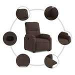 vidaXL Fauteuil inclinable marron tissu microfibre