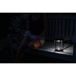 Mini photophore solaire  parois verre - Noir - Énergie solaire - 1 ampoule