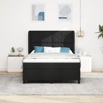Lit Box Spring vidaXL avec Matelas en Noir  160x200 cm en Tissu