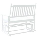 vidaXL Banc balancelle blanc 118x70x104 5 cm bois massif de peuplier