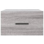 vidaXL Table de chevet murale sonoma gris 35x35x20 cm
