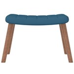 vidaXL Chaise de relaxation avec repose-pied Bleu Velours