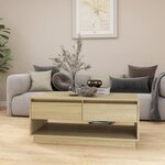 vidaXL Table basse Chêne sonoma 102 5x55x44 cm Bois d'ingénierie