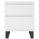 vidaXL Tables de chevet 2 Pièces blanc 40x35x50 cm bois d’ingénierie
