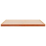 vidaXL Cadre de lit cire marron 200x200 cm bois de pin massif