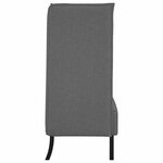 vidaXL Canapé à Haut Dossier Gris foncé 109 x 56 x 121 cm tissu