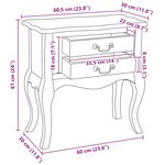vidaXL Table d'appoint avec tiroir Naturel 60 5 x 30 x 61 cm