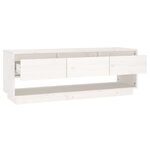 vidaXL Meuble TV Blanc 110 5x34x40 cm Bois de pin massif