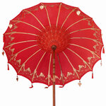 vidaXL Parasol balinais avec base Rouge 185 x 185 x 260 cm