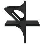 vidaXL Étagères murales avec barres 2 Pièces noir 30x25x30 cm