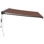 vidaXL Auvent rétractable automatique marron 450x300 cm