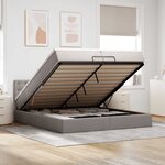 VidaXL Cadre de lit ottoman avec matelas taupe 200x200 cm tissu