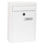 Boîte aux Lettres en Acier Zaguán E5751 Avec Fente Arrière Blanc
