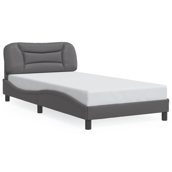 vidaXL Cadre de lit sans matelas gris 100x200 cm similicuir