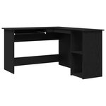 vidaXL Bureau d'angle Chêne noir 120 x 140 x 75 cm Bois d'ingénierie