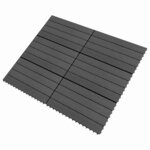 vidaXL Carreau de terrasse 6 pièces Noir 60 x 30 cm WPC