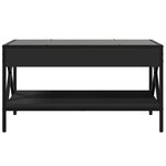vidaXL Table basse avec LED infini noir 70x50x38 cm