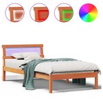 vidaXL Cadre de lit Marron cire 75 x 190 cm Bois massif en pin