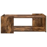 vidaXL Table basse Chêne fumé 90 x 50 x 33 cm Bois d'ingénierie