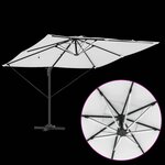 vidaXL Parasol Couleur sable 286 x 285 x 270 cm Aluminium