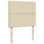 vidaXL Sommier à lattes de lit avec matelas crème 120x190 cm tissu