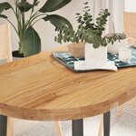vidaXL Dessus de table 120x60x4 cm bois de chêne massif ovale