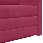 vidaXL Canapé-Lit Rouge bordeaux 124 x 204 x 61 cm Velours