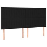 vidaXL Sommier à lattes de lit et matelas et LED Noir 200x200 cm Tissu