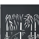 vidaXL Portail de jardin anthracite 105x180 cm acier design de bambou
