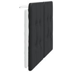 vidaXL Coussin de tête de lit noir et blanc 120 cm similicuir