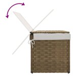 vidaXL Panier à linge avec couvercle 55 5x35x34 cm résine tressée