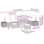 vidaXL 9 Pièces Canapé de Jardin avec Coussins en Rotin Poli Noir et Acacia