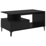vidaXL Table basse Chêne noir 90 x 49 x 45 cm Bois d'ingénierie
