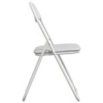 vidaXL Chaise pliante 8 Pièces Blanc 48 x 43 5 x 81 cm Simili cuir