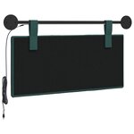 vidaXL Tête de lit suspendue Avec lumière LED Vert foncé Tissu